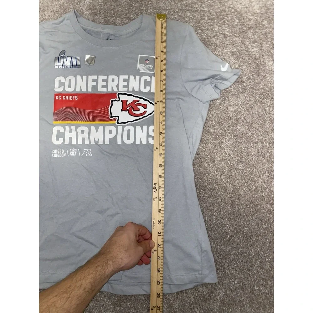 Kansas City Chiefs Nike Tee Conference Champions Gray Men M‎ Chiefs Kingdom NFL